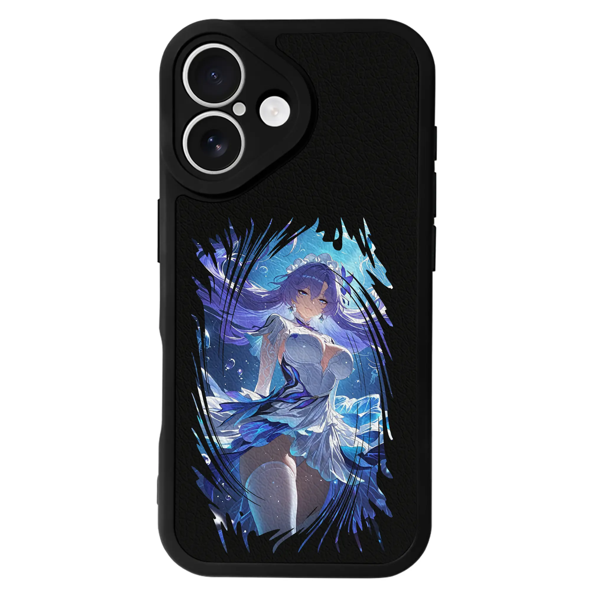 鳴潮 グッズ カンタレラ - IPhone 16シリーズ対応 ・ シリコンスマホケース ・ レザー調 ・ 高精度フィット ・ 耐衝撃 ・ ワイヤレス充電対応 ・ 精密カット